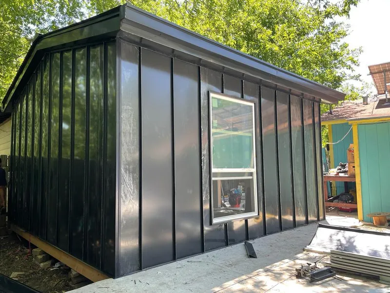 Black standing seam metal wall panels for Metal Roof Installation in Bailey's Crossroads